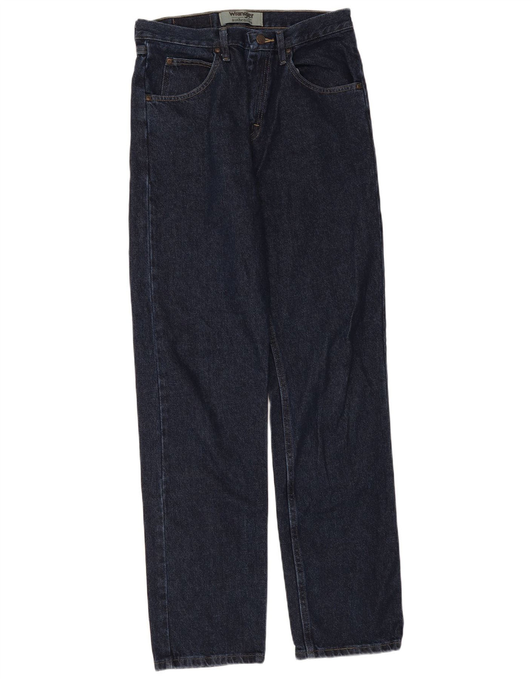 Jeans dritti autentici da uomo Wrangler W30 L34 cotone blu navy