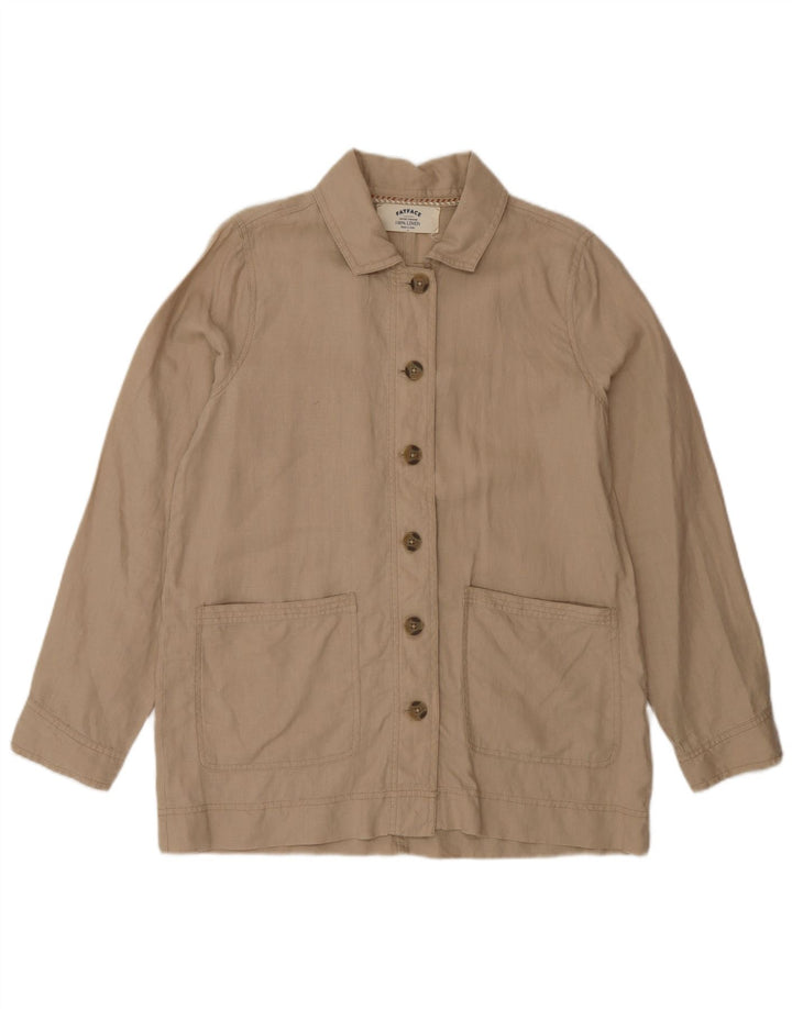Giacca pratica da donna Fat Face UK 8 piccola in lino beige