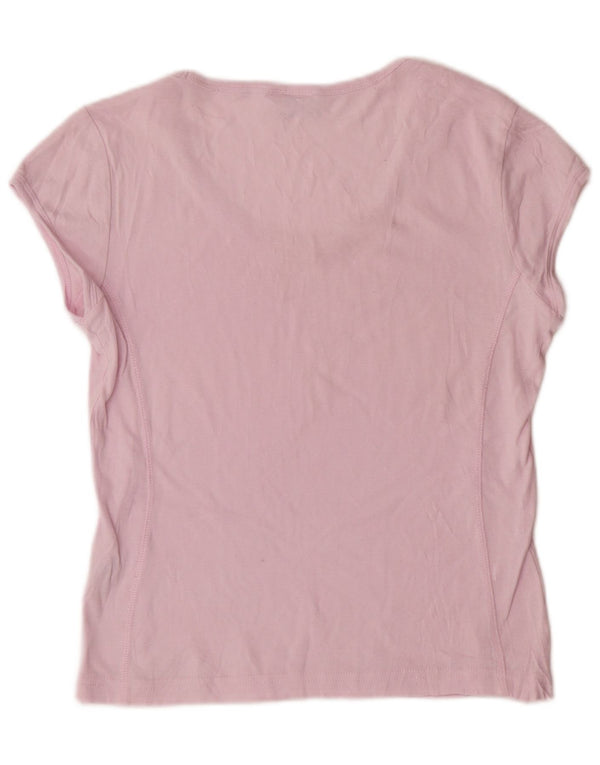 T-shirt da donna CHAMPION Top UK 14 grande cotone rosa