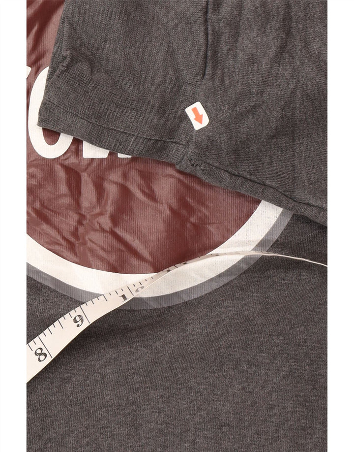 Maglione con cappuccio grafico da uomo Colmar in cotone grigio medio