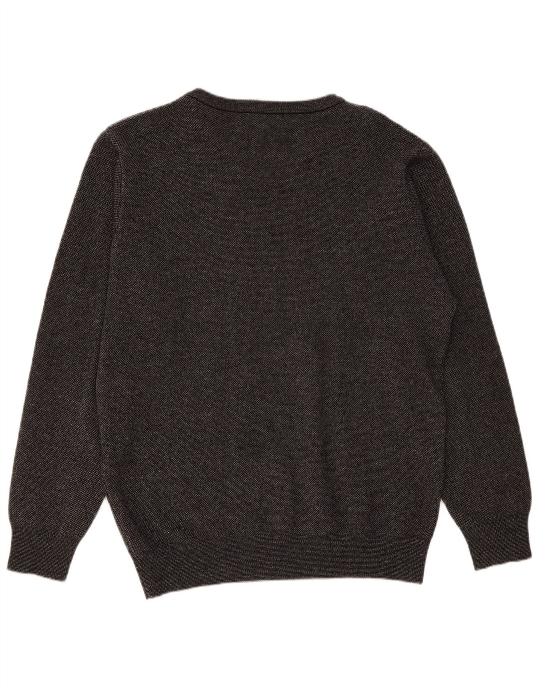 Maglione Superga da uomo con scollo a V, grande, in lana grigia