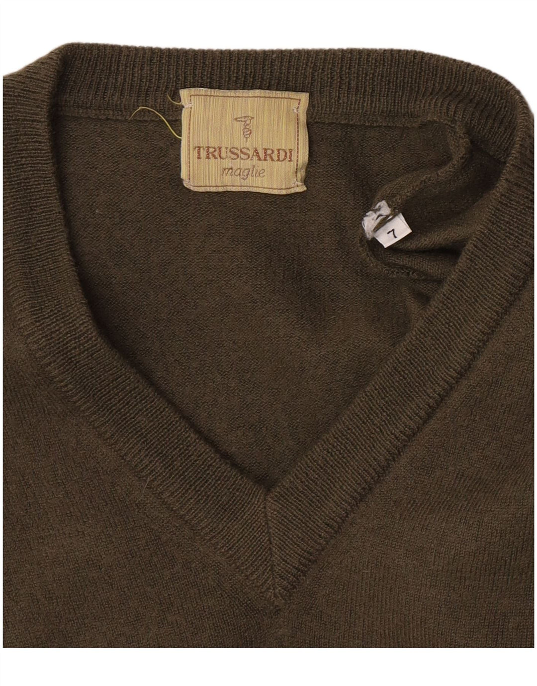 Maglione Trussardi Uomo Scollo a V Large Verde