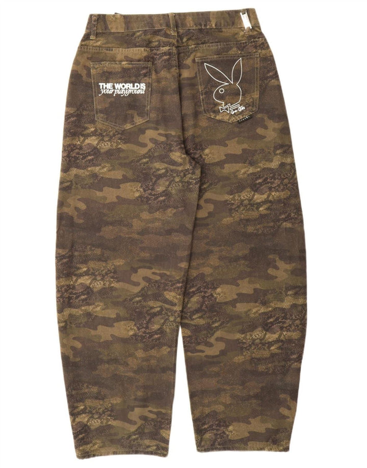 Jeans affusolati con grafica da donna Playboy x Sumwon medi W32 L31 kaki