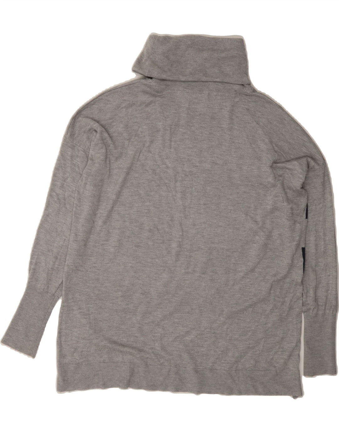 OASIS Womens Oversized Roll Neck Jumper Sweater UK 10 Small Grey Striped Vintage Oasis and Second-Hand Oasis from Messina Hembry 