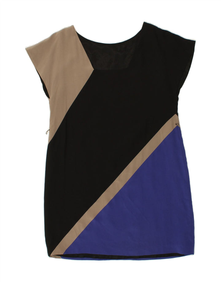 COAST Womens Sheath Dress UK 14 Large Multicoloured Colourblock Silk Vintage Coast and Second-Hand Coast from Messina Hembry 