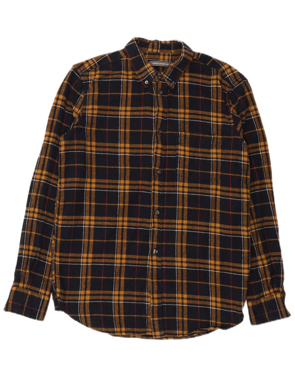 Camicia da uomo in flanella French Connection grande cotone a quadri blu navy