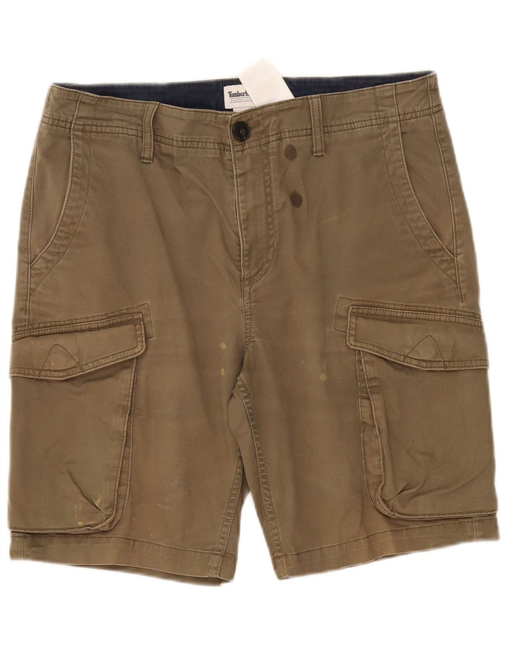 Pantaloncini cargo da uomo Timberland W32 cotone kaki medio
