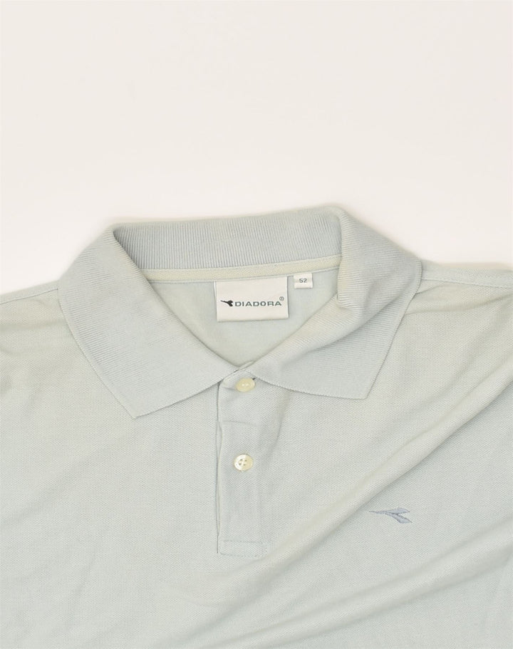 DIADORA Mens Polo Shirt IT 52 Large Blue Cotton | Vintage Diadora | Thrift | Second-Hand Diadora | Used Clothing | Messina Hembry 
