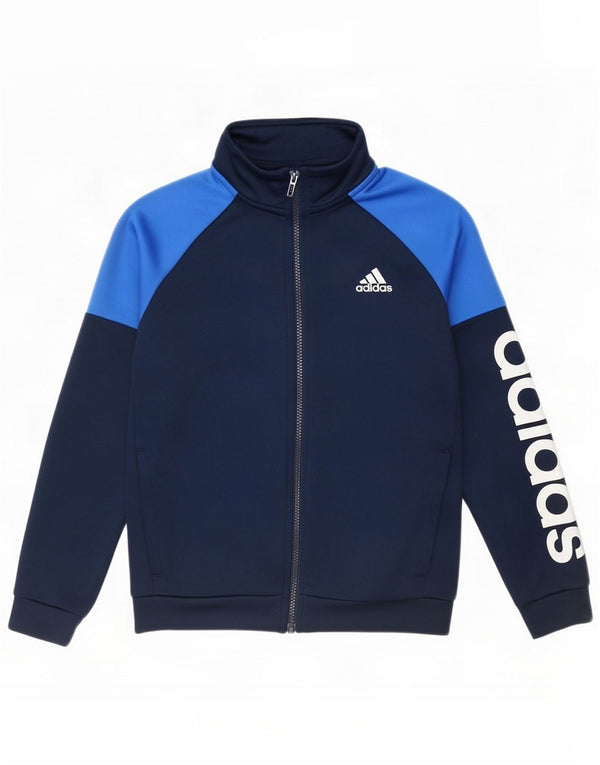 Adidas Giacca da ginnastica grafica da ragazzo 11-12 anni Blu navy Colourblock
