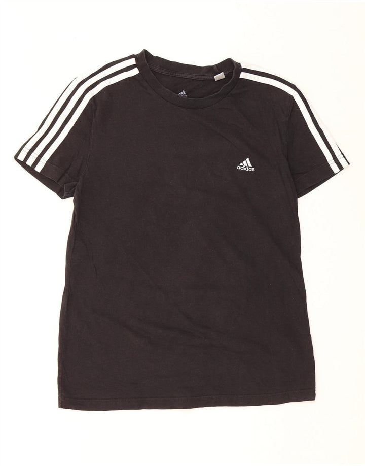 T-shirt da donna ADIDAS Top UK 12/14 cotone nero medio