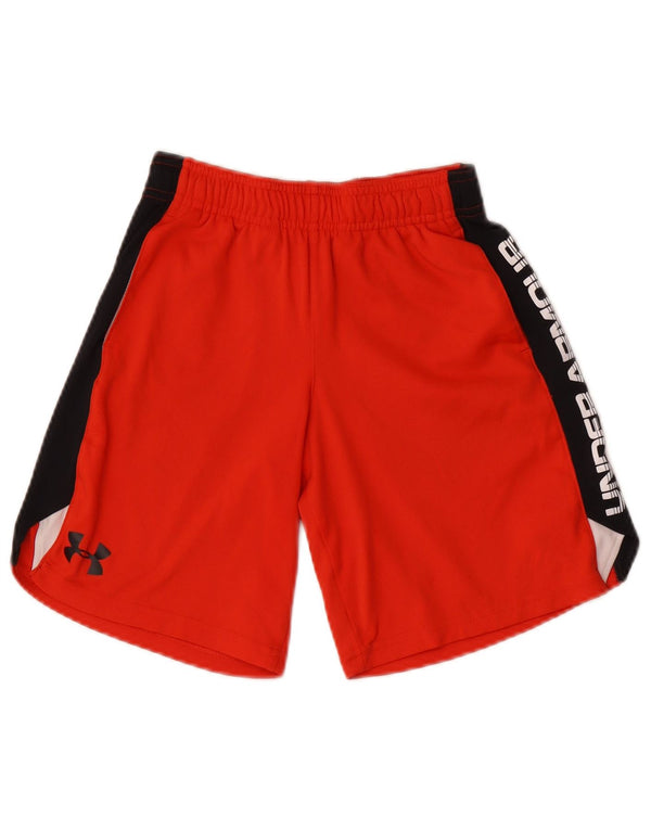 Pantaloncini sportivi con grafica da ragazzo Under Armour 7-8 anni Small Red Colourblock