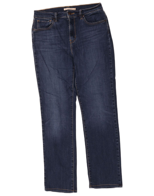 Jeans dritti a vita alta Levi's 724 da donna W29 L28 in cotone blu navy