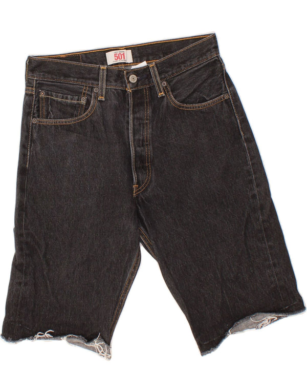 LEVI'S Pantaloncini di jeans 501 da uomo W32 cotone nero medio