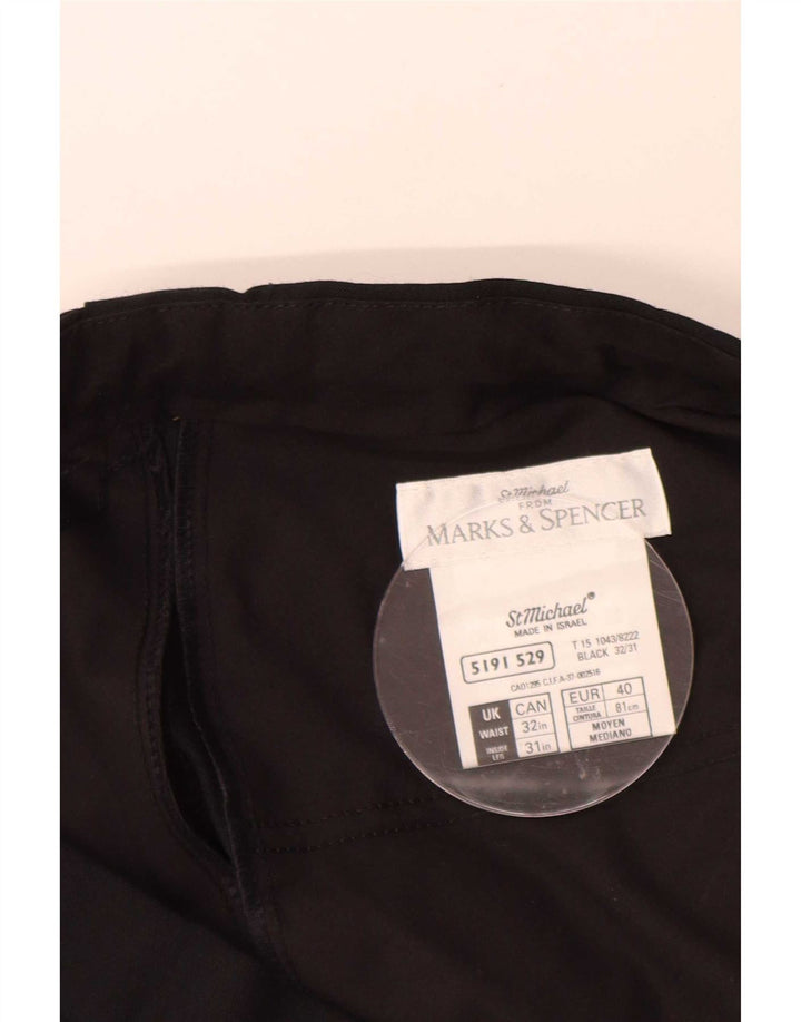 Pantaloni chino con pegging Marks & Spencer da uomo St. Michael W32 L31 neri