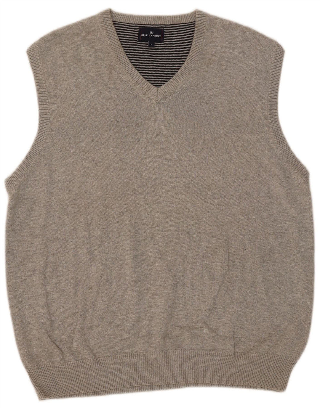 Canotta da uomo Marks & Spencer blu Harbour, grande cotone chiazzato grigio