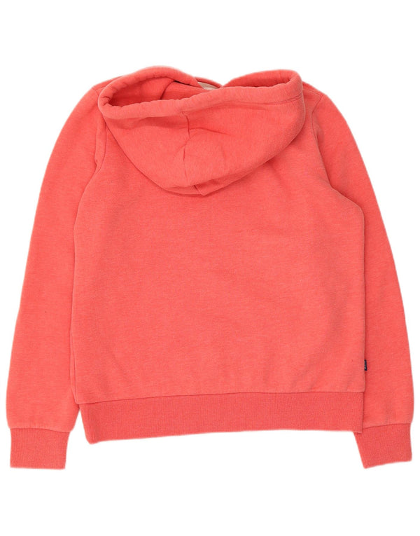 Felpa con cappuccio da donna Superdry UK 12 cotone rosa medio