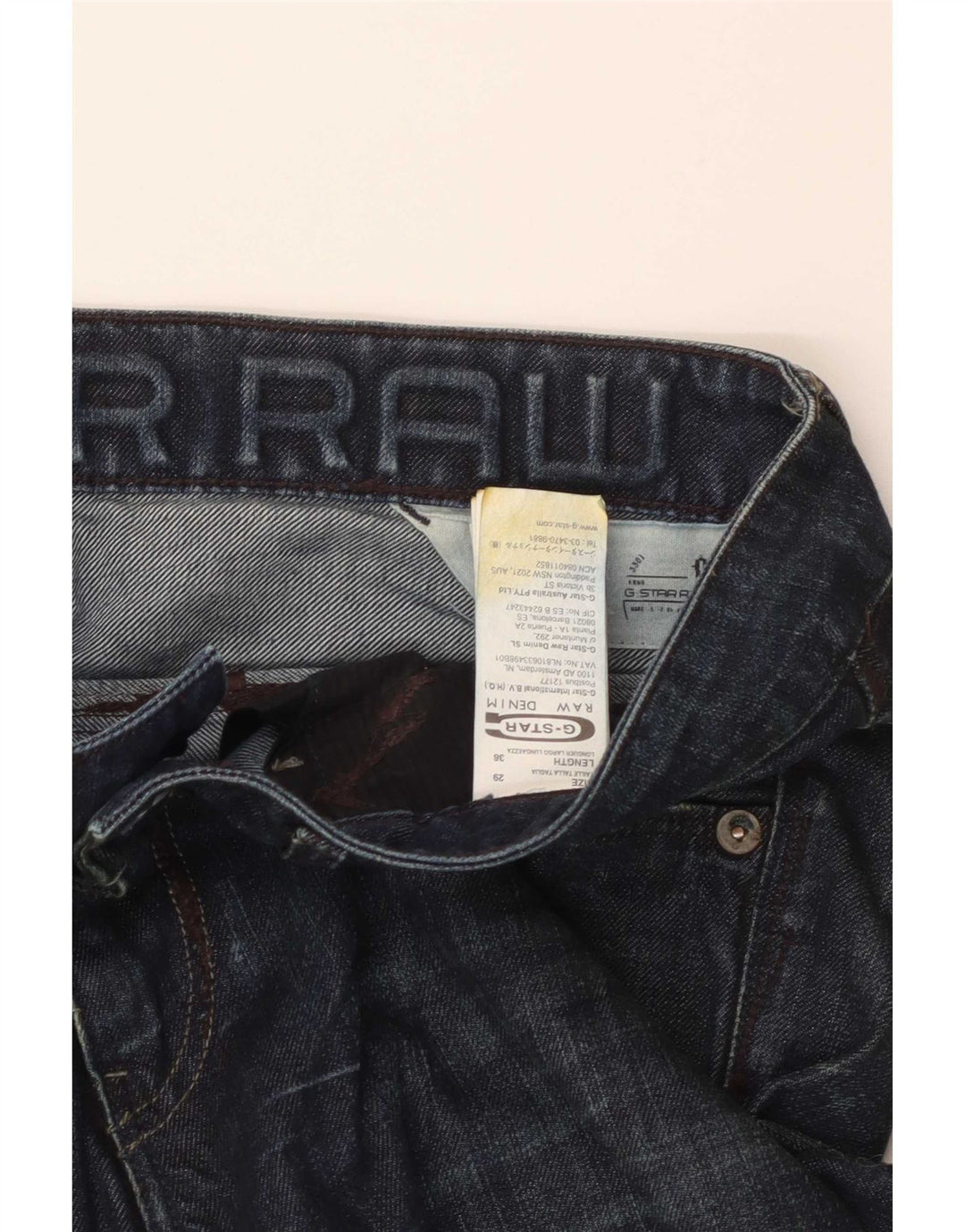 Jeans dritti da donna G-Star W29 L29 cotone blu navy