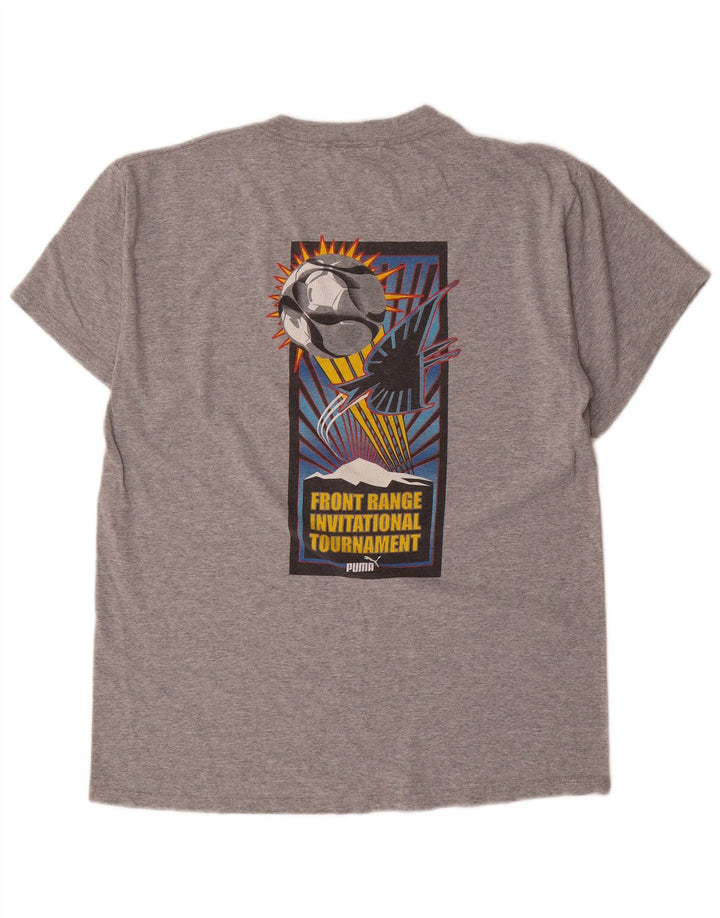 T-shirt grafica PUMA da uomo grande grigia