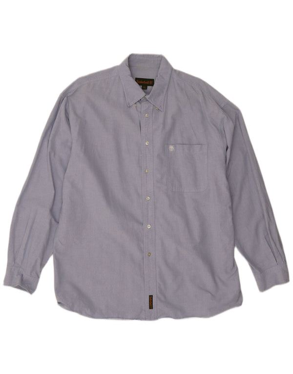 Camicia da uomo Timberland XL in cotone blu