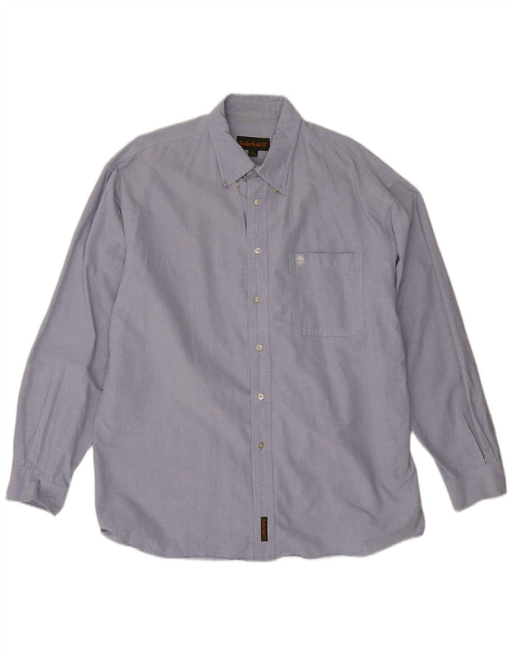 Camicia da uomo Timberland XL in cotone blu