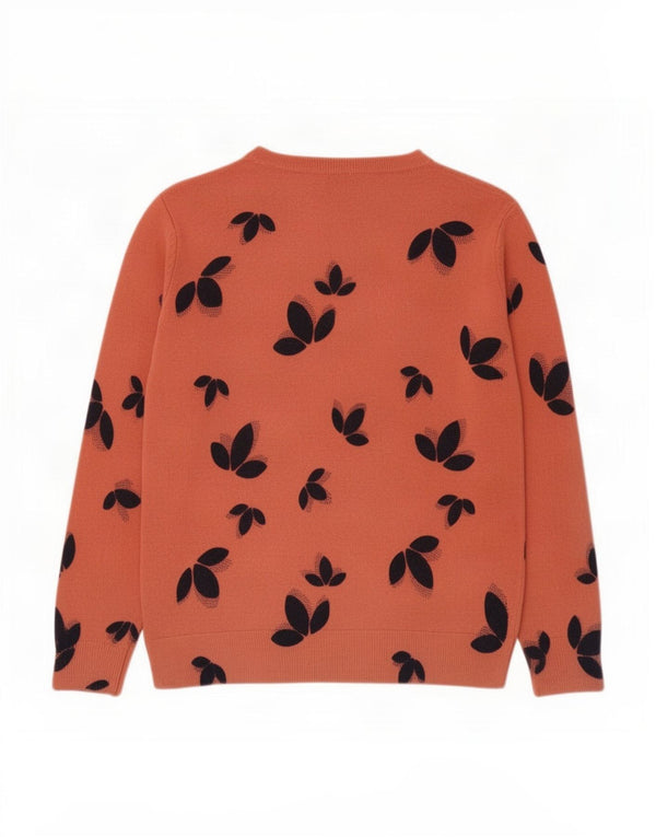 Maglione maglione con scollo a barca da donna Marks & Spencer UK 12 Rosa medio floreale