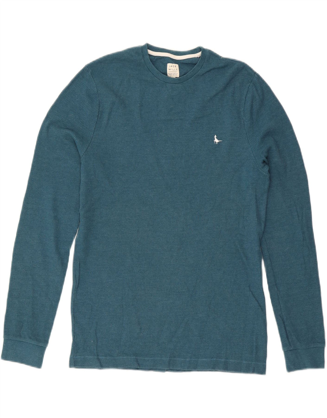 Jack Wills Mens Top manica lunga piccolo cotone blu