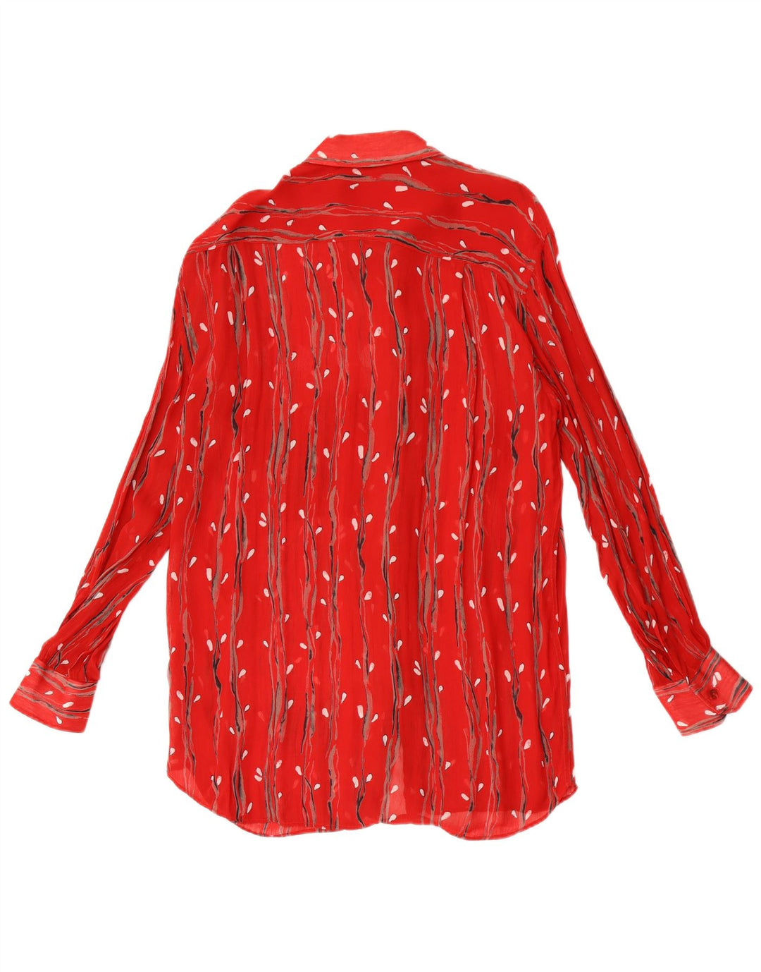 Camicia vintage da uomo con motivo astratto piccola rossa