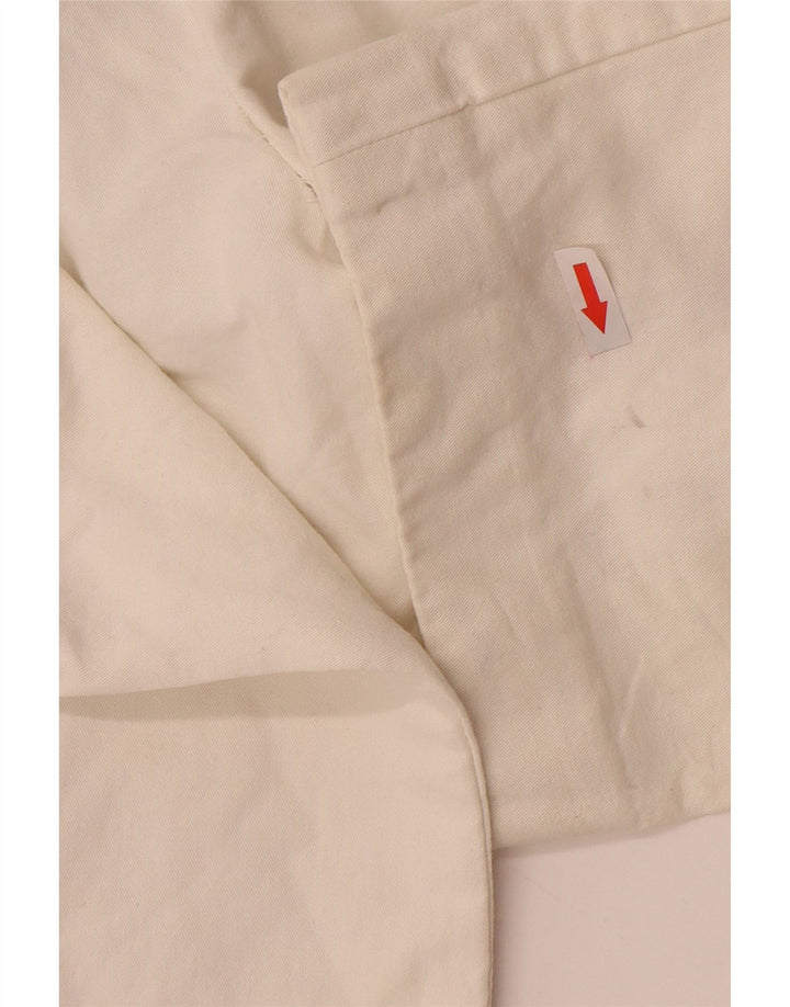 MASSIMO DUTTI Pantaloni da abito dritti da uomo EU 42 Large W32 L32 Bianco sporco
