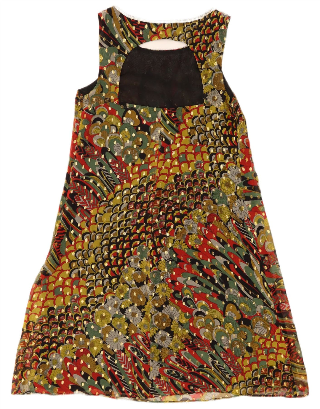 Abito a trapezio senza maniche da donna Monsoon UK 8 Piccolo in seta multicolore