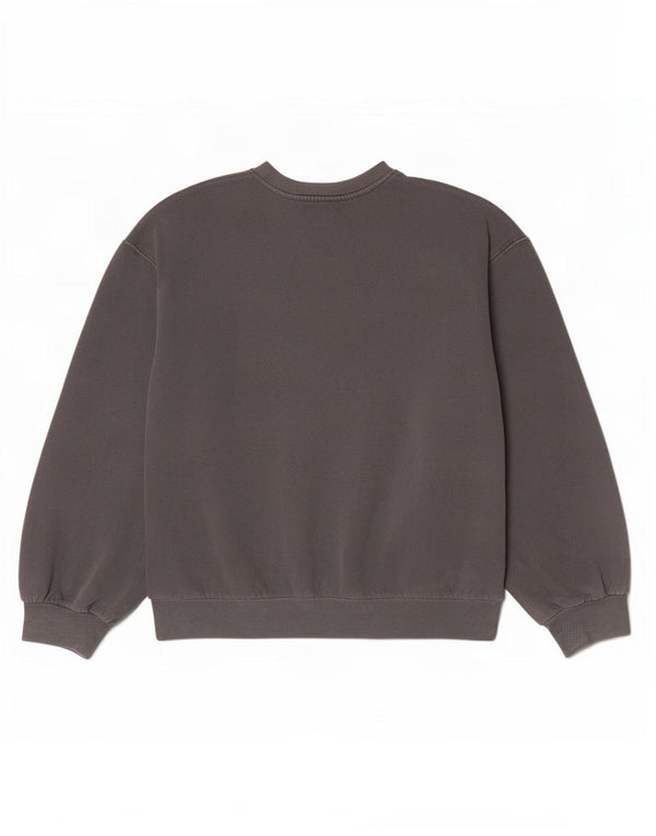 Zara Womens Graphic Oversized Sweatshirt Jumper UK 10 Small Grey Cotton