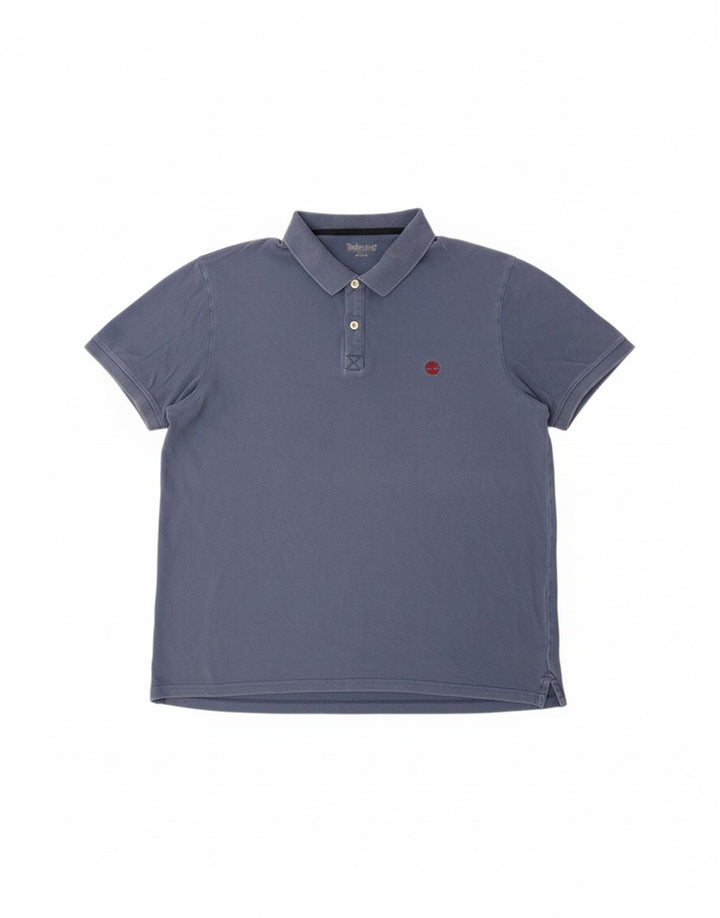 TIMBERLAND Mens Polo Shirt Large Navy Blue