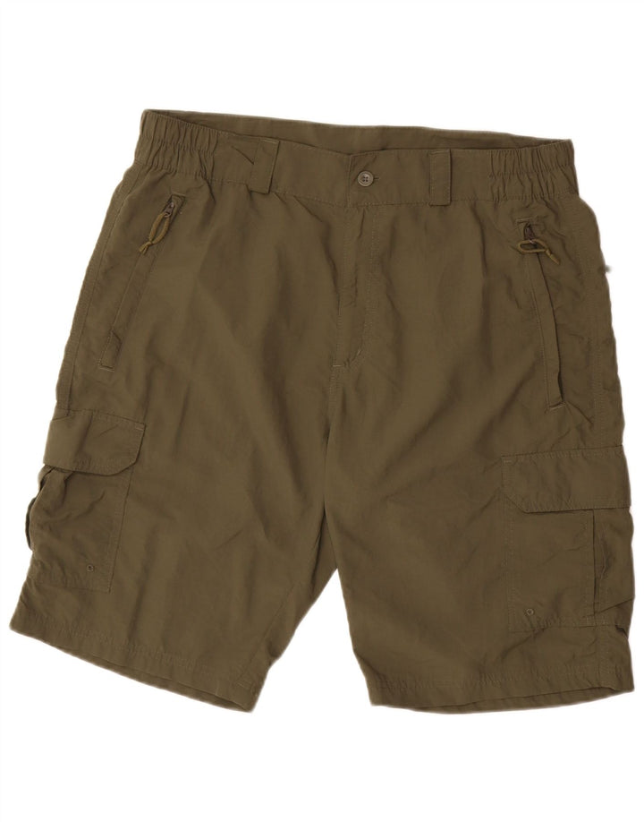 MOUNTAIN WAREHOUSE Pantaloncini cargo da uomo W34 Large in nylon kaki