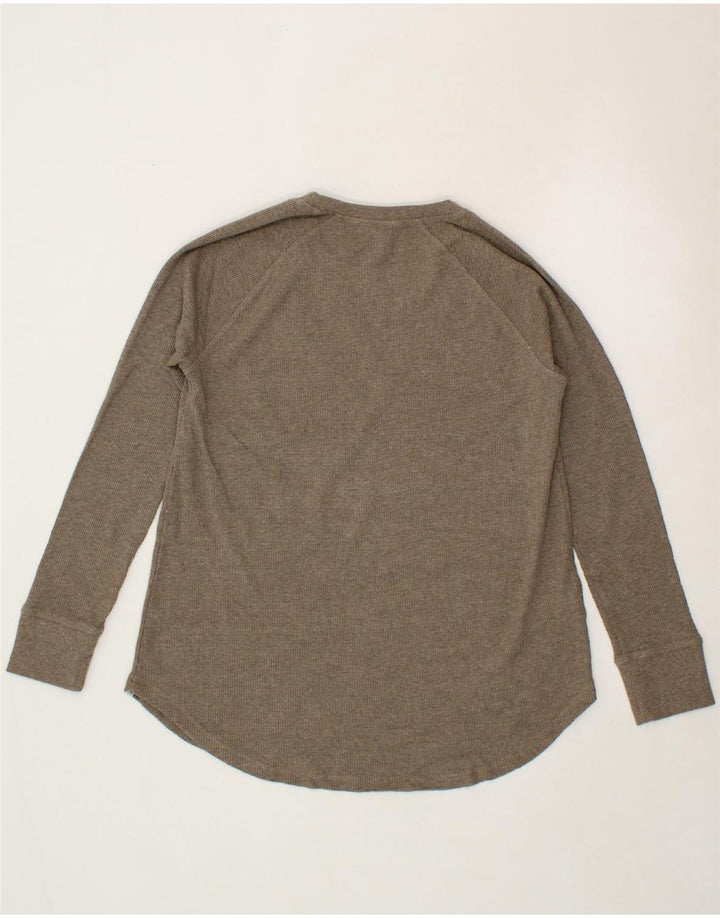 EDDIE BAUER Womens Sweatshirt Jumper UK 14 Medium Beige Cotton Vintage Eddie Bauer and Second-Hand Eddie Bauer from Messina Hembry 
