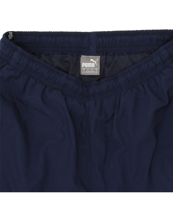 PUMA Mens Graphic Tracksuit Trousers Joggers Medium Navy Blue Polyester Vintage Puma and Second-Hand Puma from Messina Hembry 