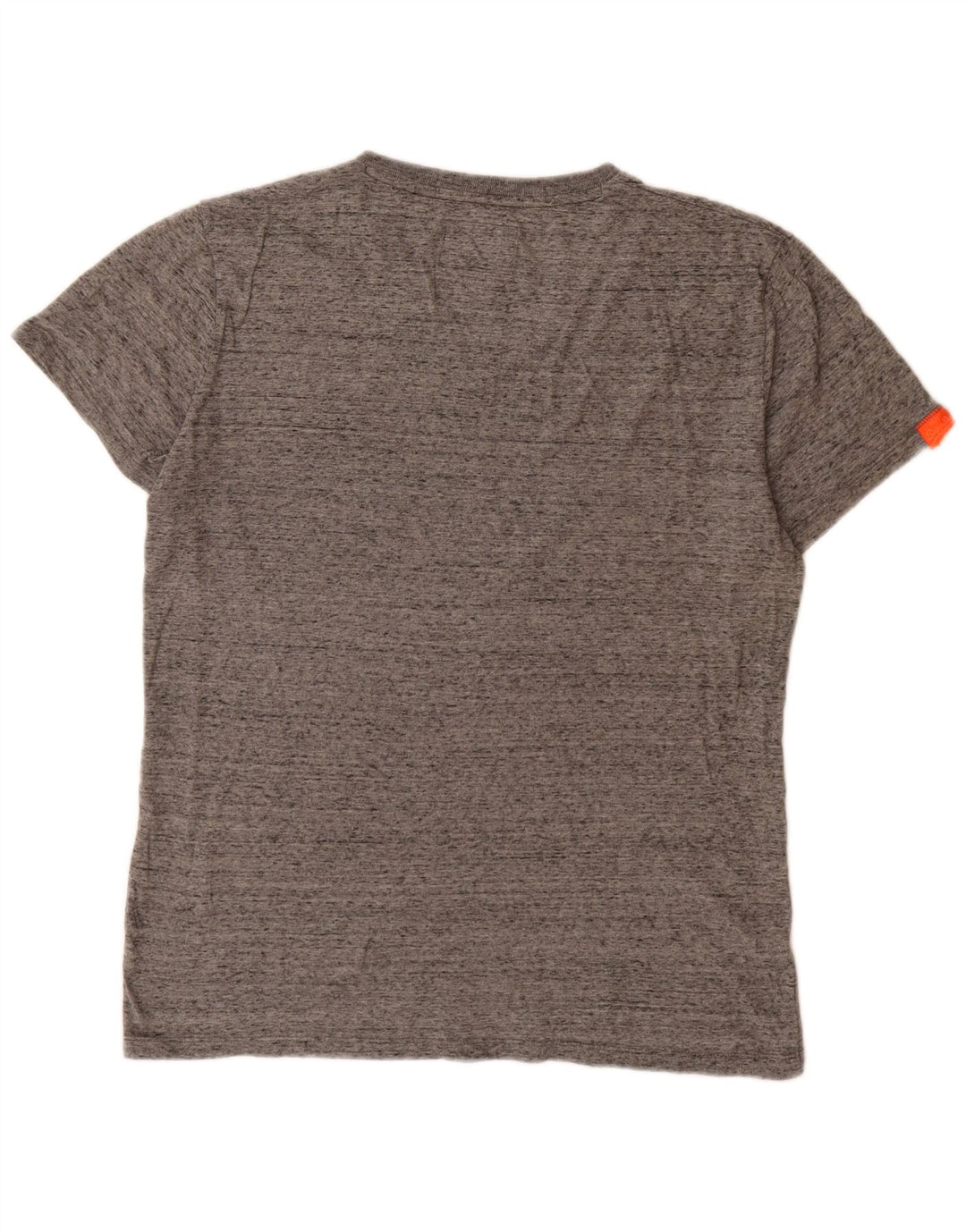 T-shirt da uomo Superdry Top in cotone chiazzato grigio medio