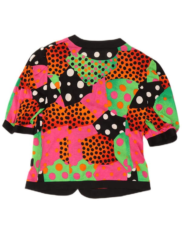 Camicetta da donna con maniche a 3/4 Les Lunis IT 46 grande maculata multicolore