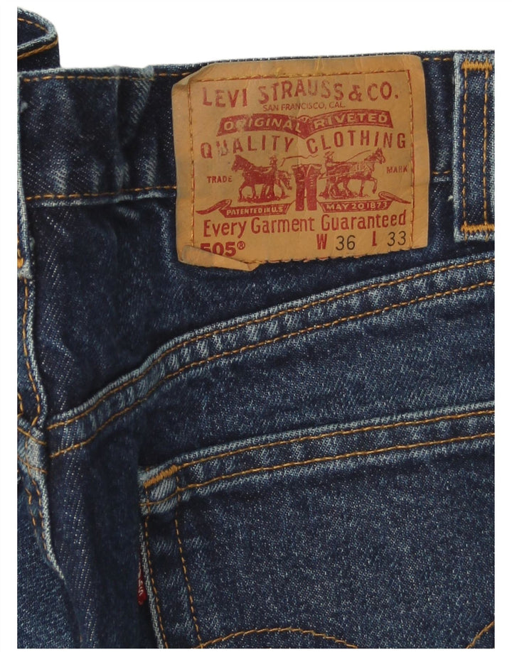 Levi's Uomo 505 Jeans dritti W36 L33 Blu