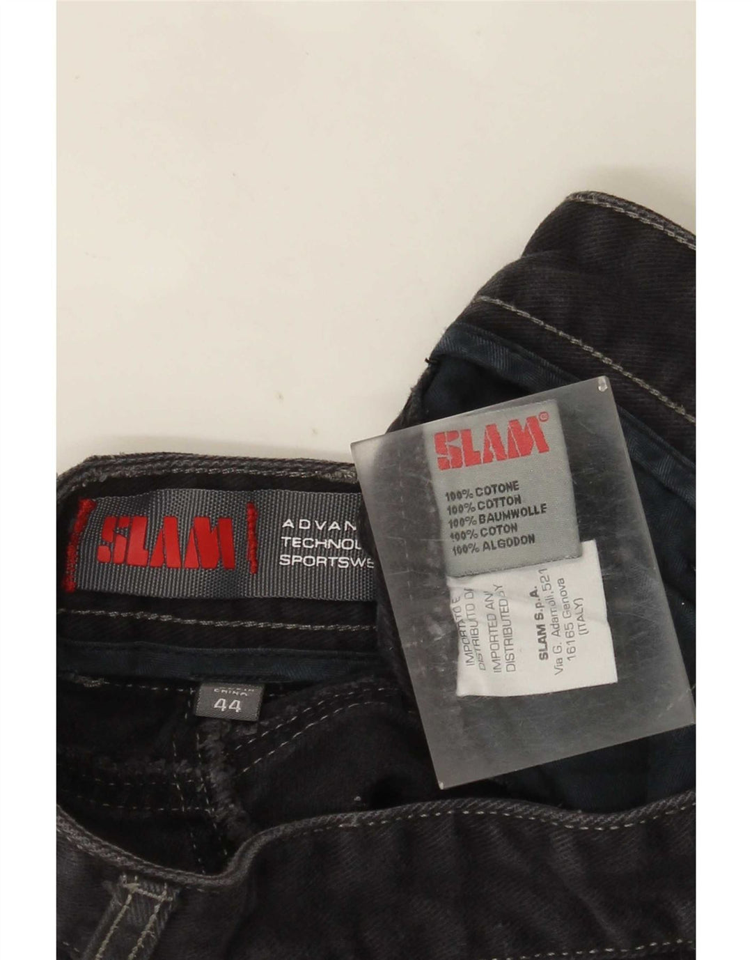 Jeans dritti da donna Slam IT 44 medio W30 L33 cotone grigio