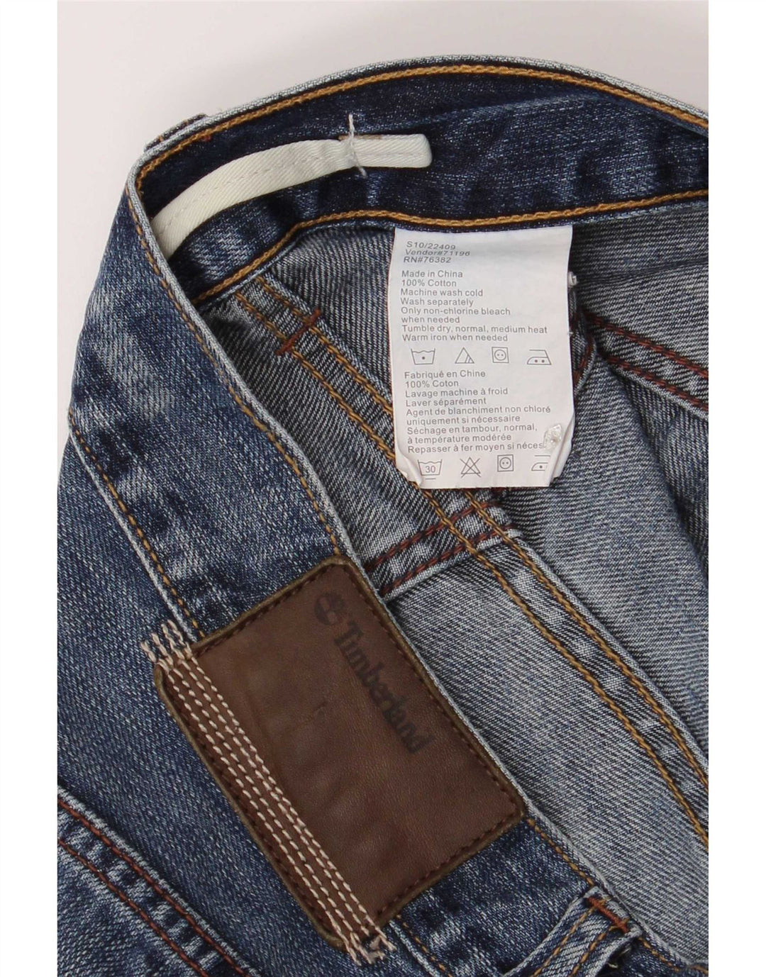 Jeans dritti da uomo Timberland W36 L32 cotone blu