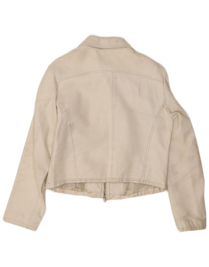 Giacca in pelle corta da donna Masterpelle IT 48 XL Pelle bianca