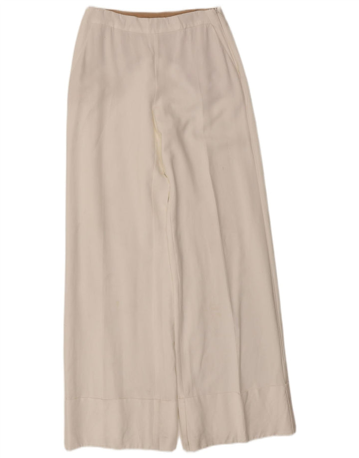 Pantaloni casual larghi da donna Massimo Dutti W26 L32 bianchi