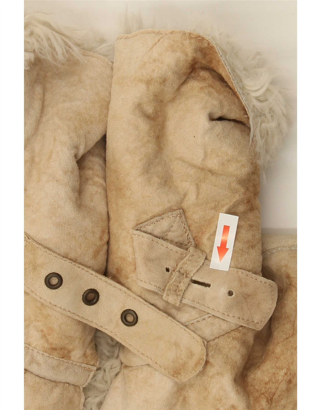 Giacca corta Sherpa da donna Armani Jeans IT 44 Acrilico tie-dye beige medio