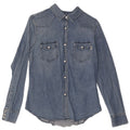 Camicia di jeans da donna Roy Rogers UK 12 Cotone blu medio