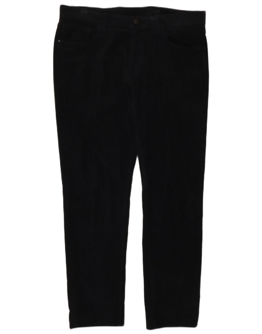 MASSIMO DUTTI Pantaloni dritti da uomo in velluto a coste EU 44 Large W36 L30 Nero