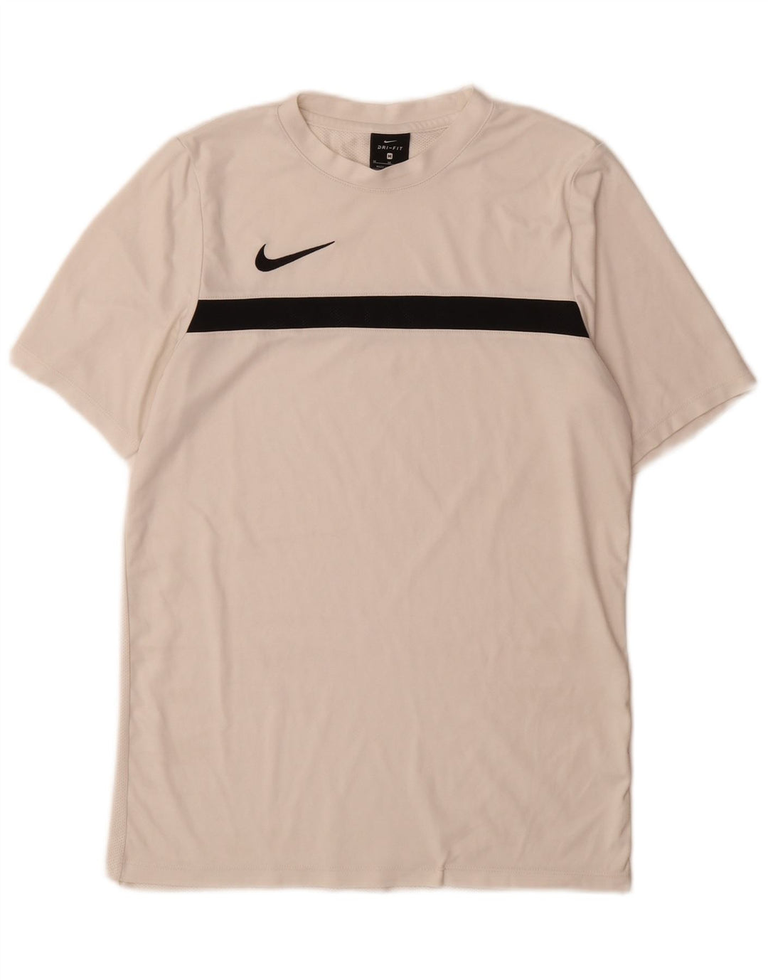 T-shirt Nike Dri Fit da uomo, top in poliestere color block bianco medio
