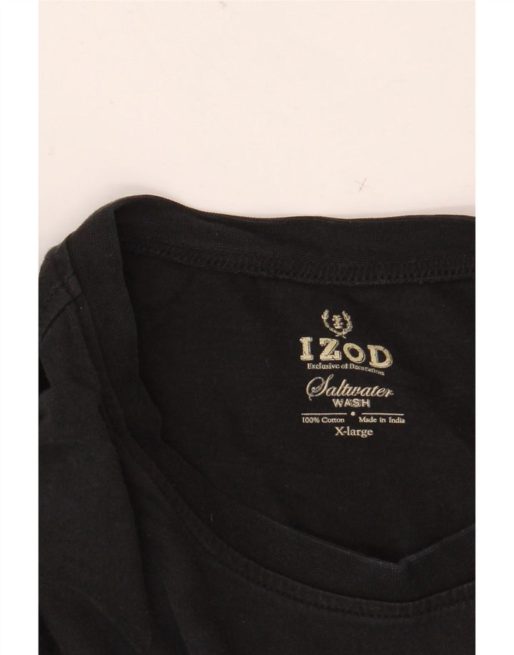 T-shirt da uomo Izod Top XL in cotone nero