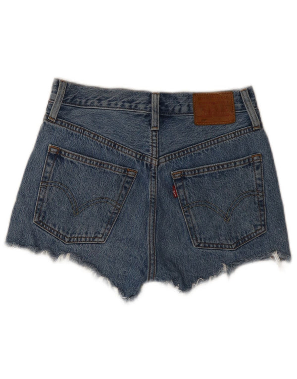 Pantaloncini di jeans grafici Levi's da donna 501 W23 2XS Cotone color block blu
