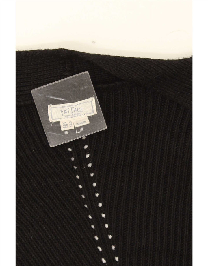 Maglione cardigan aperto da donna Fat Face UK 10 piccolo nero