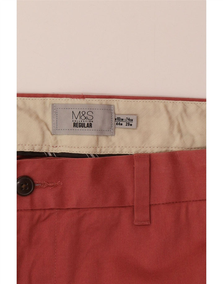 Pantaloni chino regolari da uomo Marks & Spencer W44 L29 cotone rosa