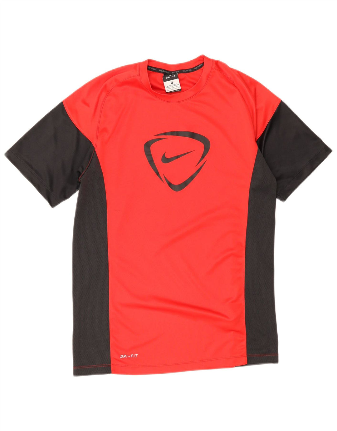 T-shirt grafica Nike Dri Fit da uomo, piccola, in poliestere color block rosso